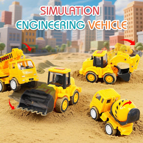 Veslier 9-in-1 construction truck toy top view shows compact design for little hands.
