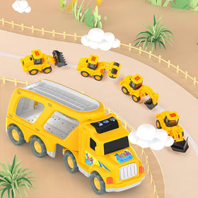Veslier construction truck toy package image showcasing gift-ready set.