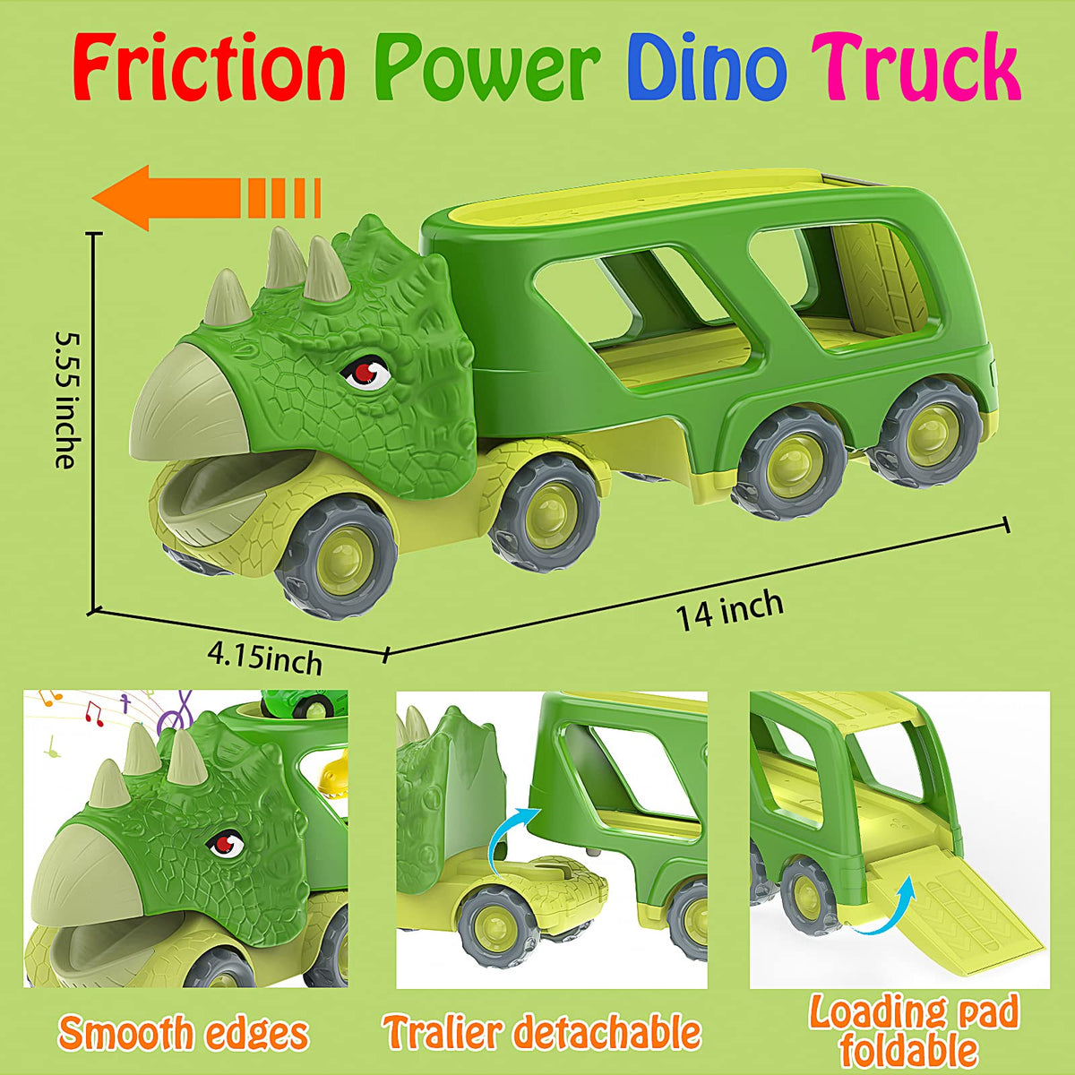 Veslier pull-back dino car 1 enables quick, battery-free fun