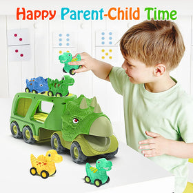 Veslier pull-back dino car 3 sparks imagination and motor skills