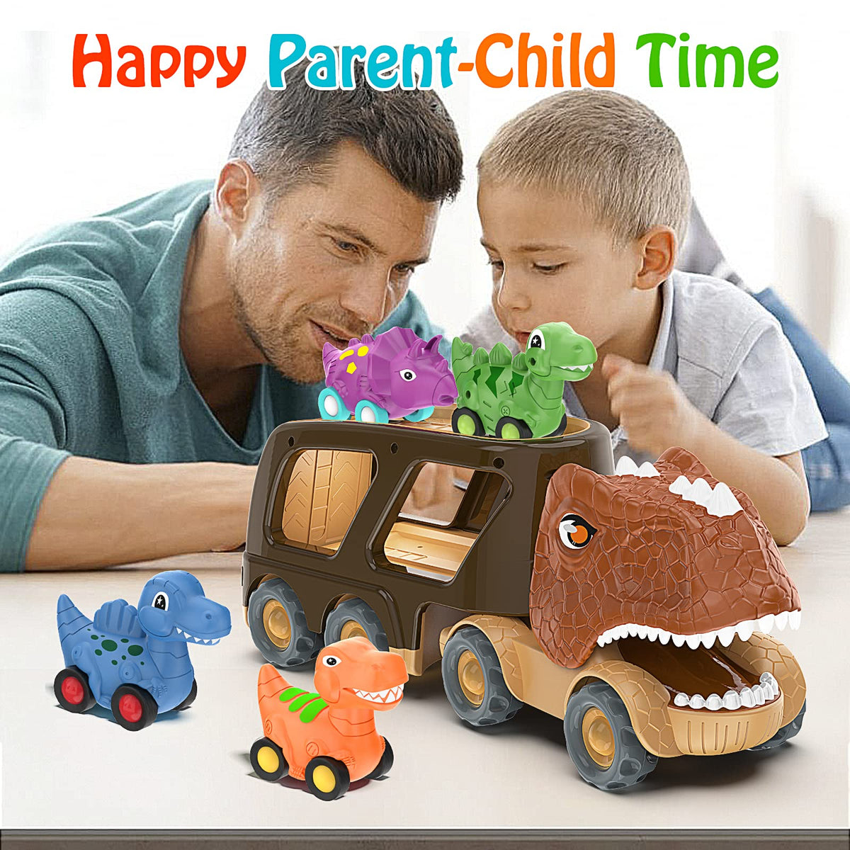 Brightly colored Veslier dinos stimulate imaginative play.