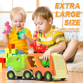 Veslier dinosaur truck — music and roaring sounds enhance interactive playtime.
