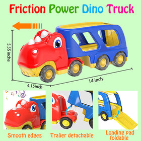 Veslier dinosaur truck with lights and expressive eyes to engage children