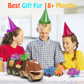 Kids enjoy durable Veslier Dino truck for long-term use.