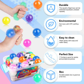 VESPRO easy-clean squishy balls stay tidy with simple washing.