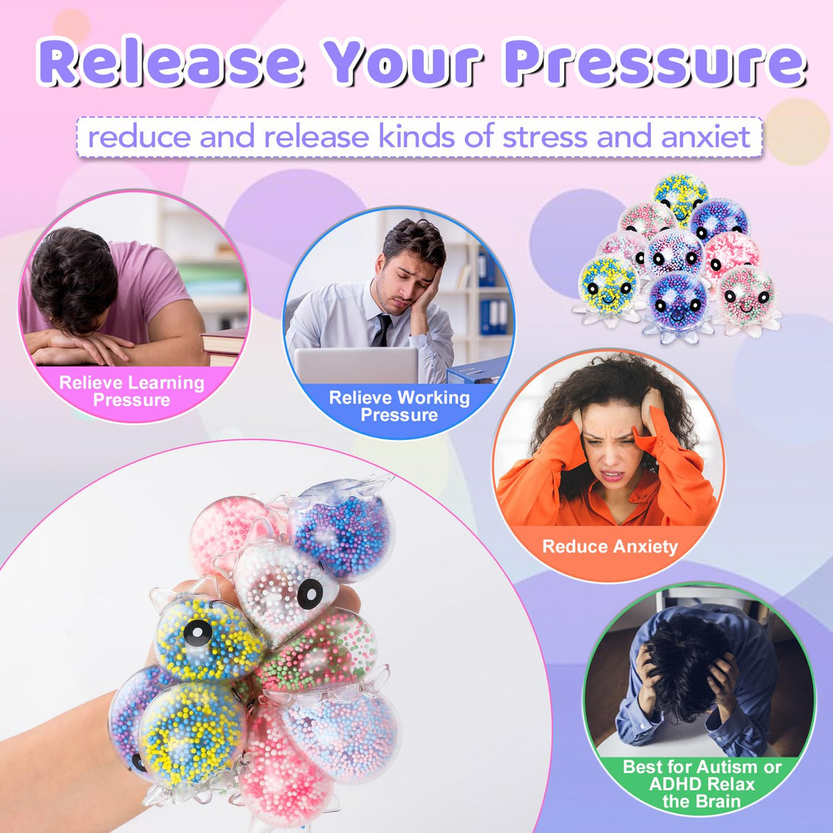 VESPRO Octopus Fidget Ball in classroom use for concentration