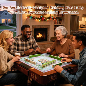 VETEB mahjong mat measures 31.5 by 31.5 inches to fit most tables