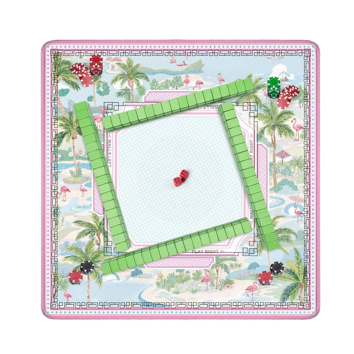 VETEB mahjong mat supports mahjong, cards, dominoes and more for versatile play