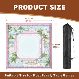 VETEB mahjong mat pastel pink blue accents brighten any table for fun play