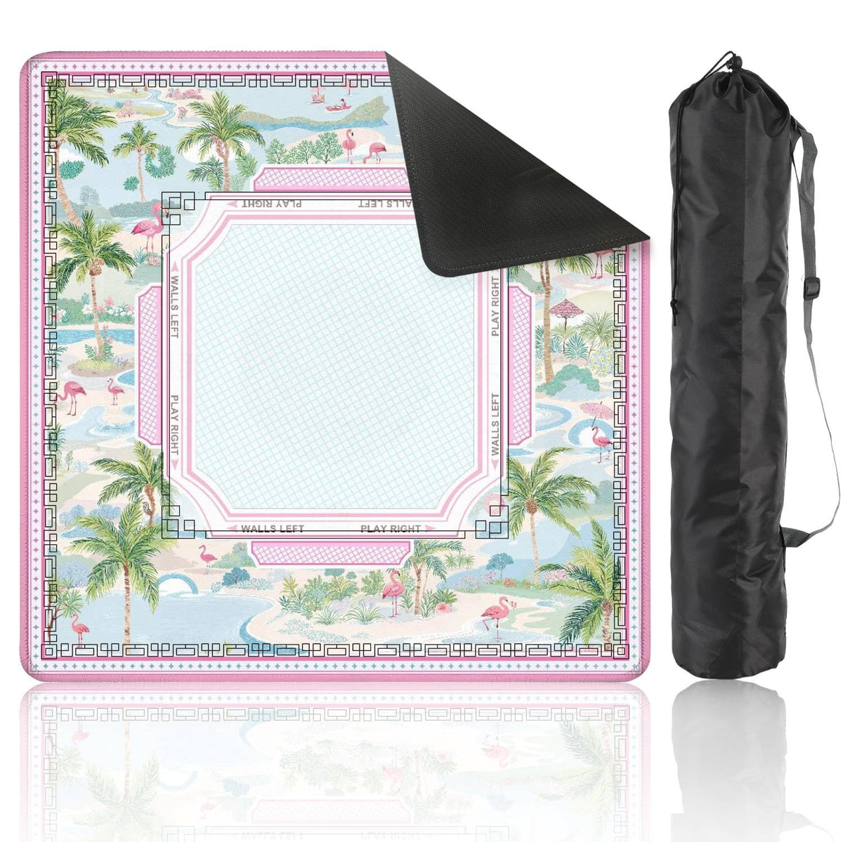 VETEB mahjong mat with tropical palms pattern for stylish game nights