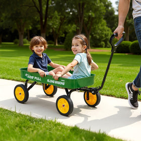 VEVOR 39-inch wagon dimensions shown for planning yard setups.