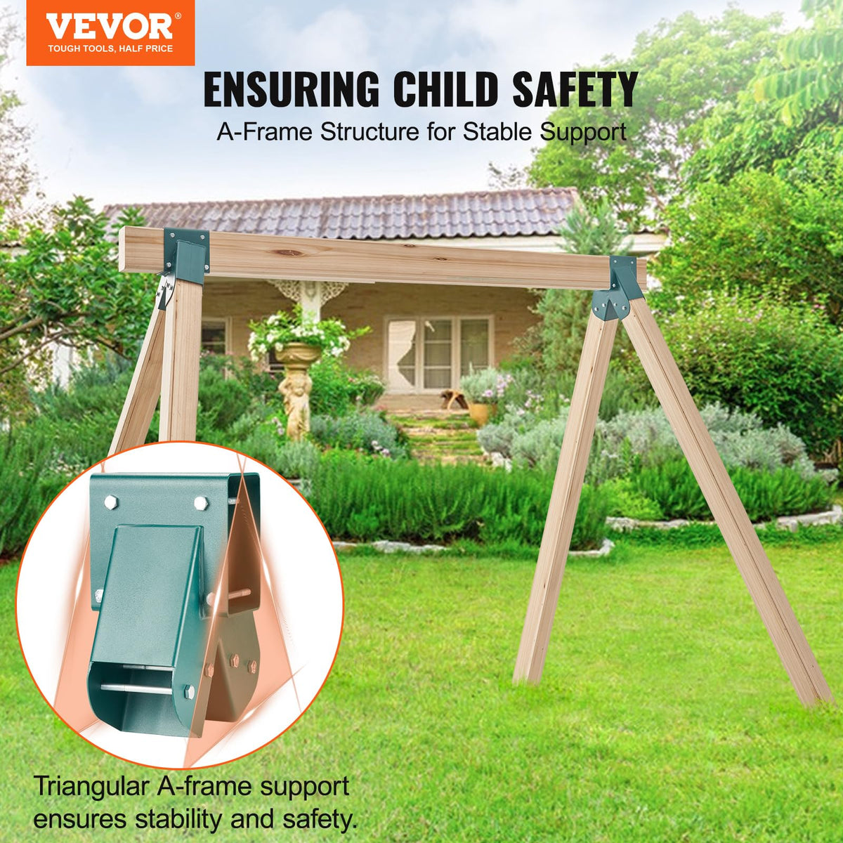 VEVOR swing bracket hardware kit with bolts, nuts, and washers for quick mounting
