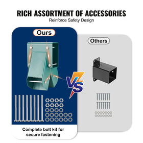 VEVOR installation guide promotes quick, tool-friendly mounting with pre-drilled screw holes