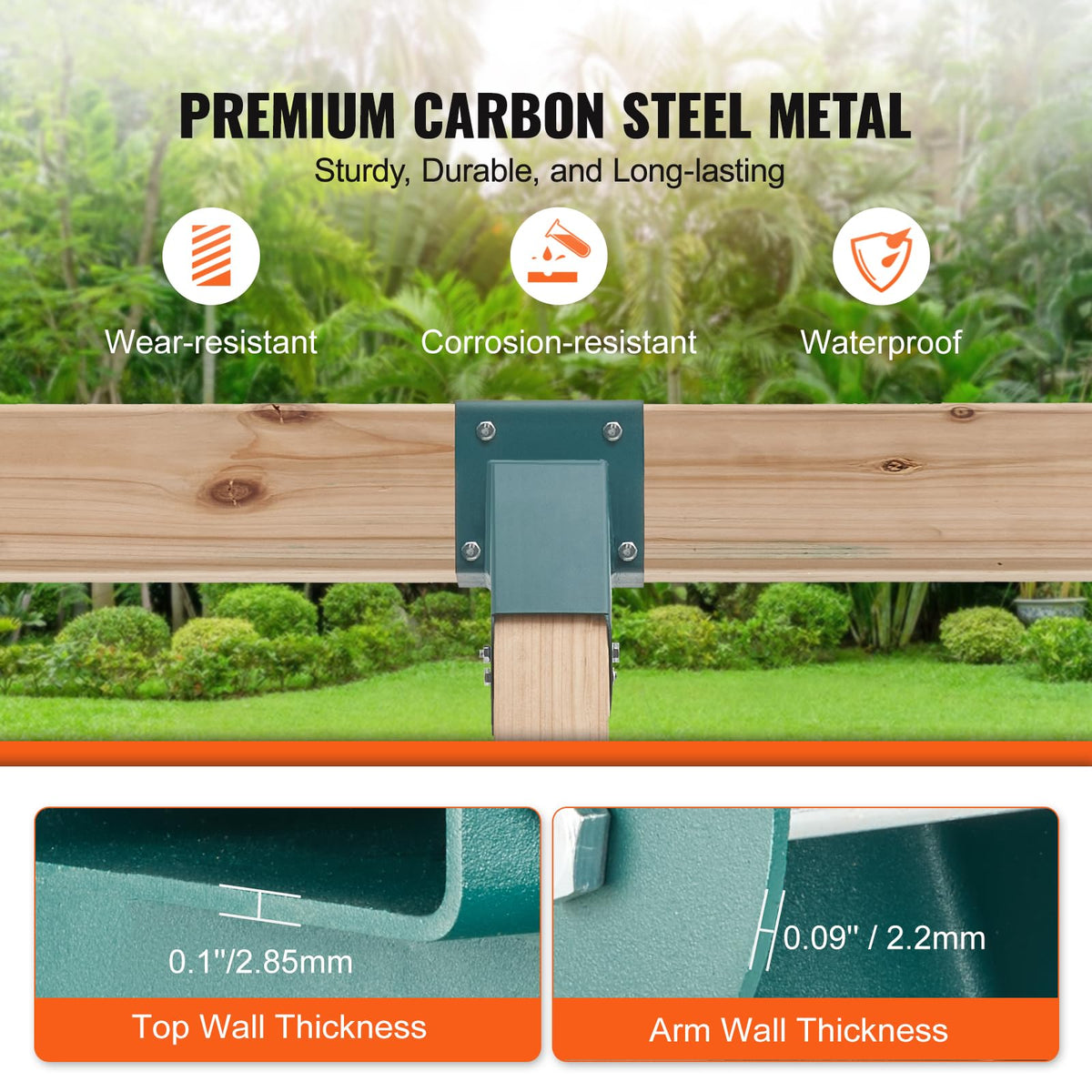 VEVOR galvanized nuts secure joints for long-lasting swing frame connections
