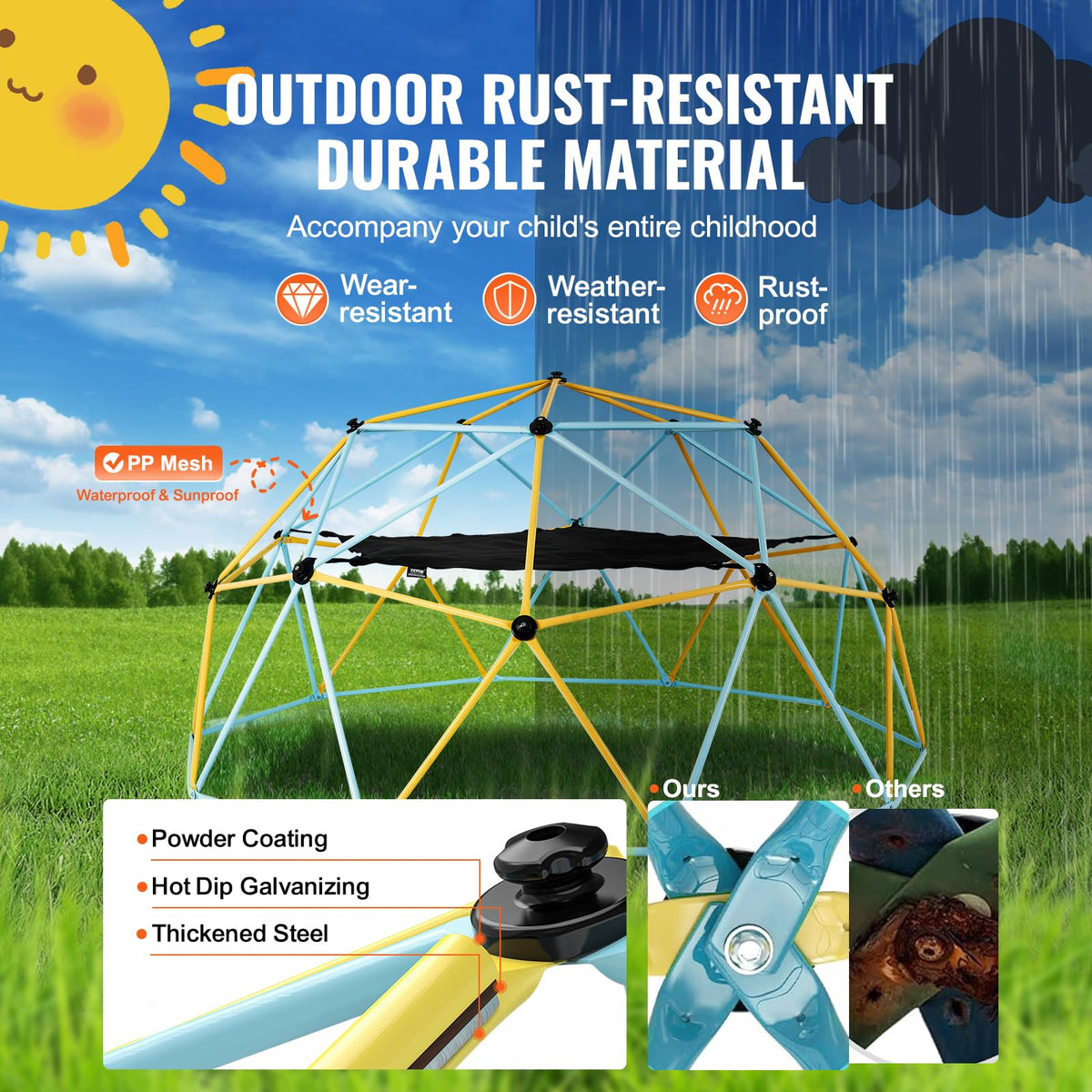 VEVOR dome shows ASTM and CPC certified quality for peace of mind.