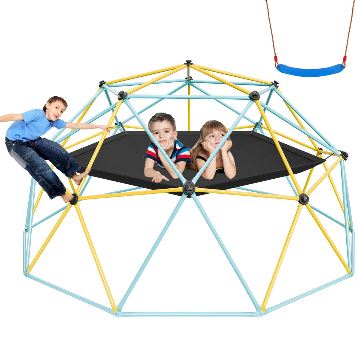 VEVOR climbing dome 10ft exterior view, ideal for backyard play and group activity.