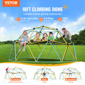 VEVOR climbing dome hammock and swing setup demonstrates versatile rest options for kids.
