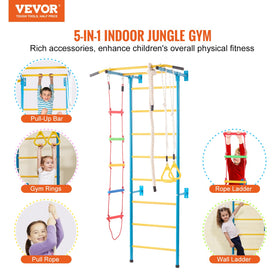 VEVOR carbon steel finish highlights durable, rust-resistant construction for long-lasting home climbing
