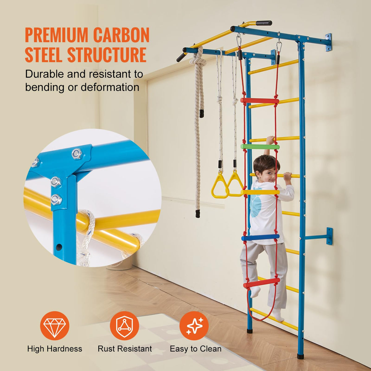 VEVOR gymnastic rings support coordinated strength and fun play