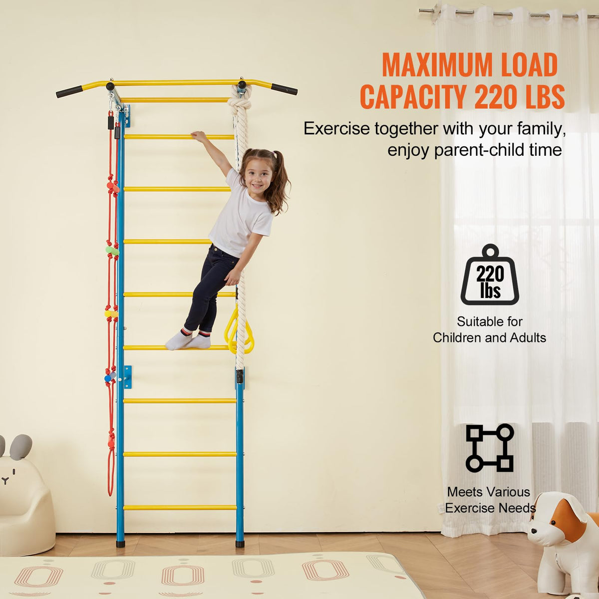 VEVOR rope ladder invites climbing exploration and balance practice
