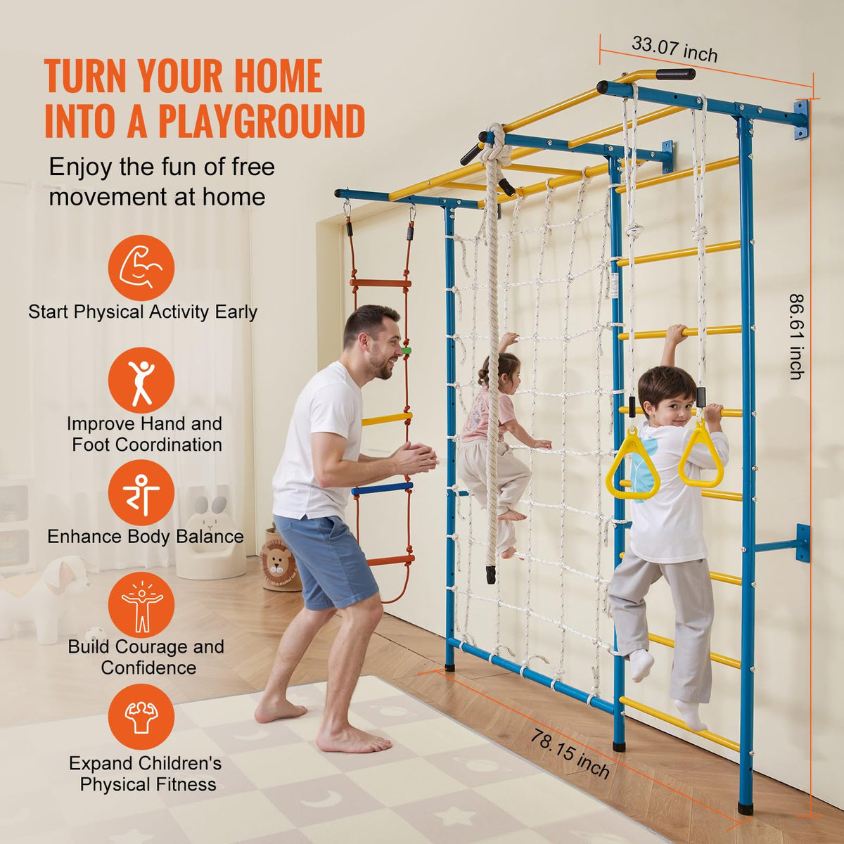 VEVOR Rope ladder offers climbing practice for balance and confidence