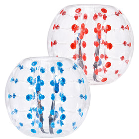 VEVOR inflatable bumper balls with a 4ft diameter for outdoor play.