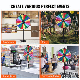 VEVOR prize wheel is portable and easy to transport between venues.