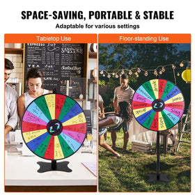 VEVOR prize wheel includes two markers for fast slot customization.