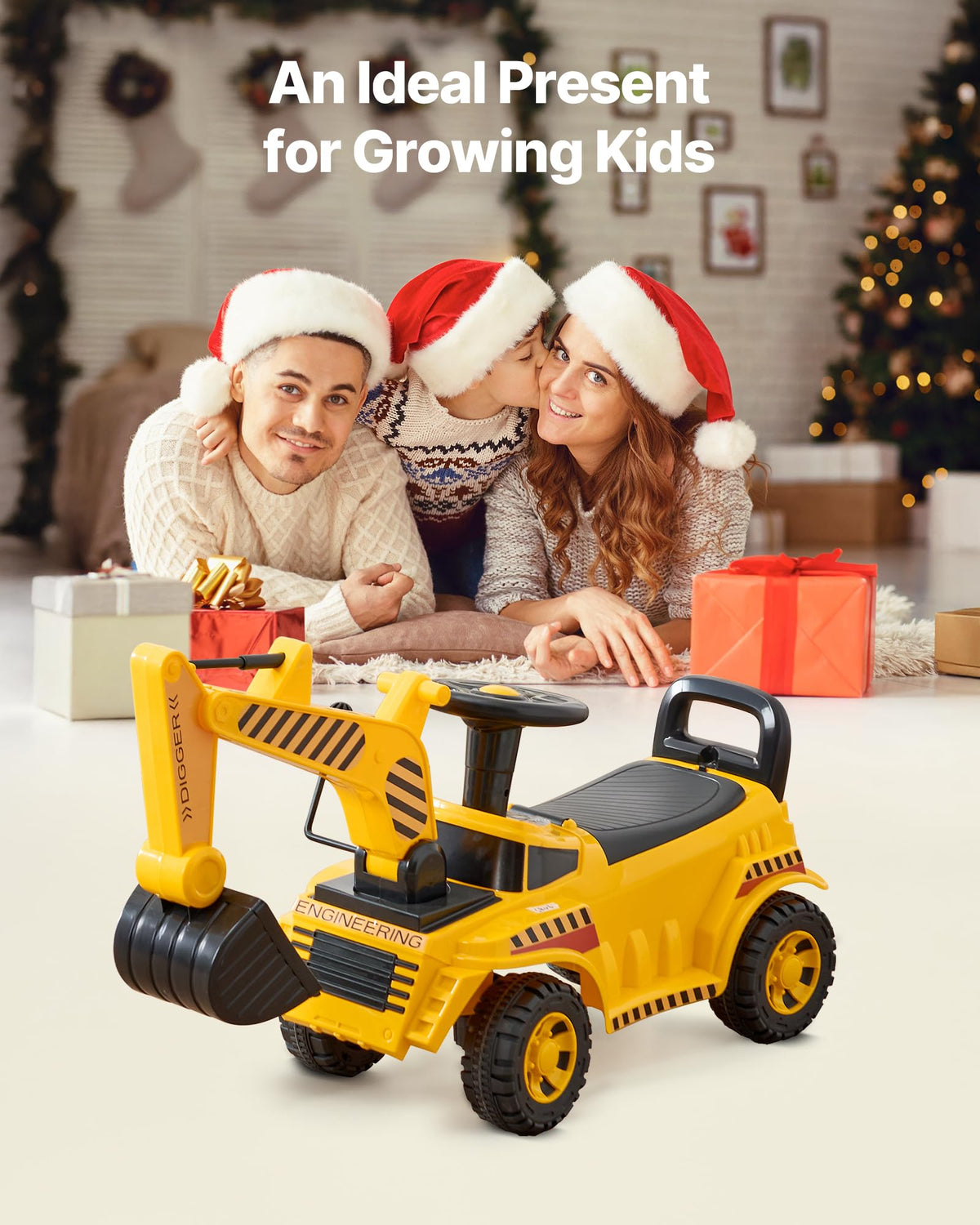 VEVOR ride-on toddler car compact and portable for easy transport.