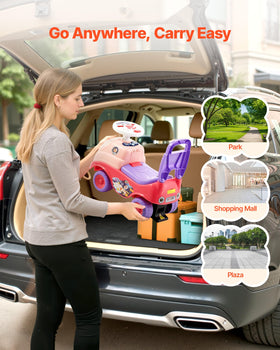 VEVOR ride-on toddler push car anti-tip design enhances stability during use