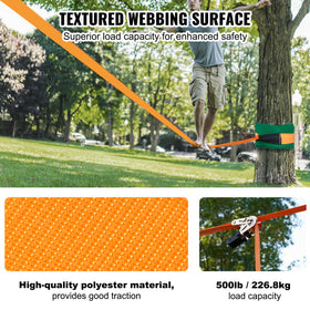 VEVOR Slackline Kit tree protectors protecting trees during play