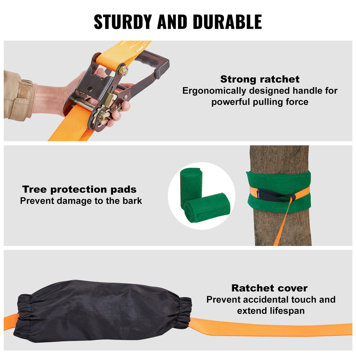 VEVOR Slackline Kit waterproof bag keeps gear protected outdoors