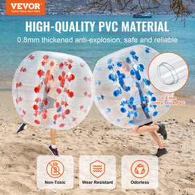 VEVOR Zorb balls with ergonomic handles for secure, comfortable play.