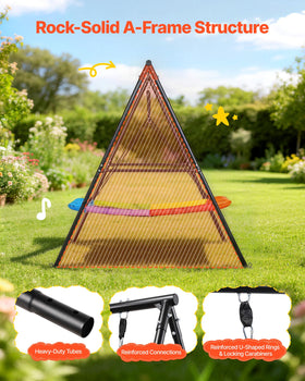 VEVOR spiral ground anchors reinforce stability during swings.