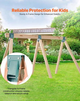 VEVOR swing brackets side view emphasizing heavy-duty construction for long-lasting use.