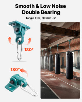 VEVOR swing hangers rated 1250 lbs per unit in use