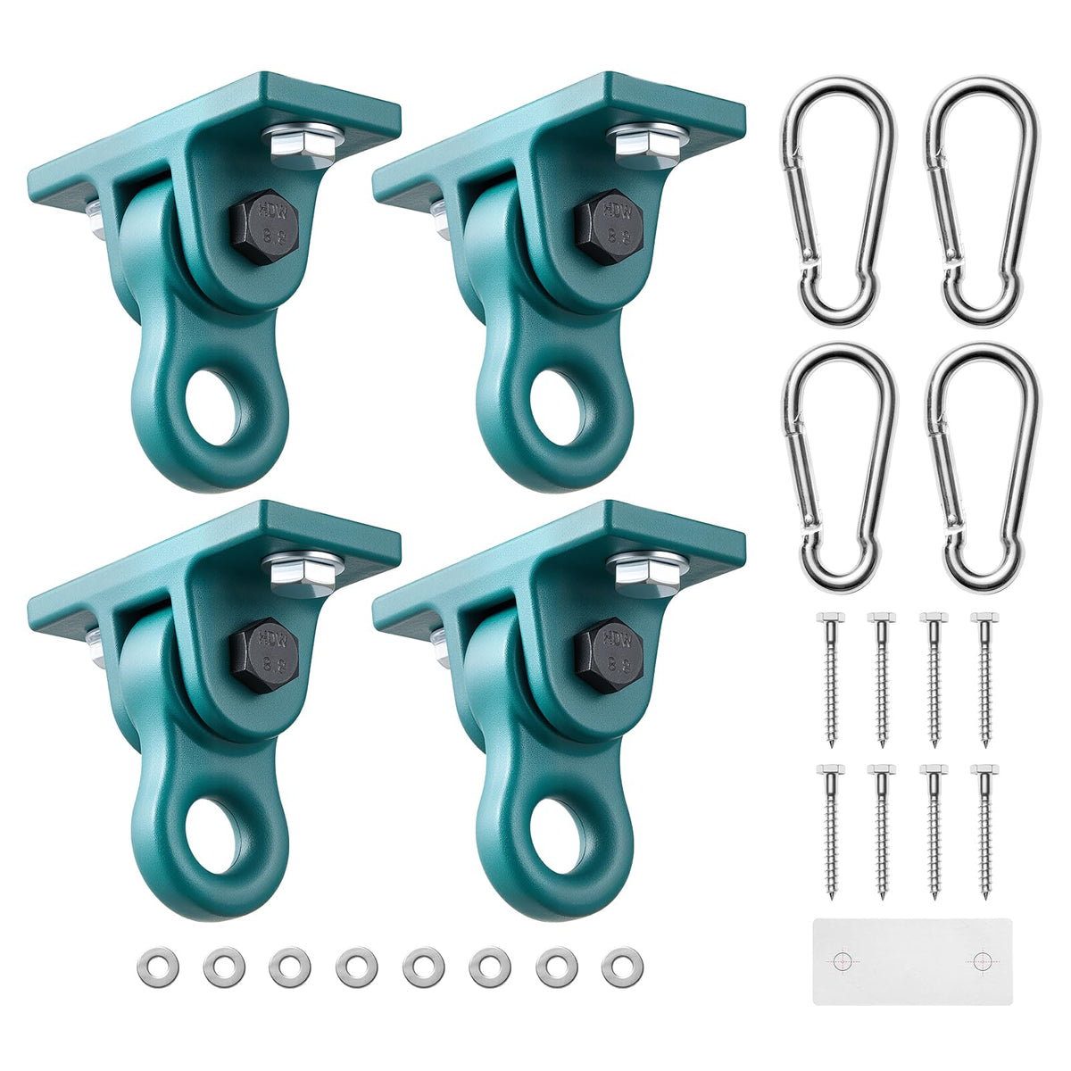 VEVOR swing hangers dual bearings close-up showing smooth motion