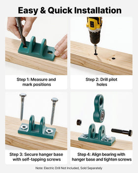 VEVOR galvanized hooks included for durable installation