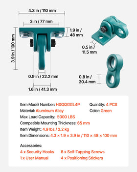 VEVOR heavy duty brackets shown on a backyard setup