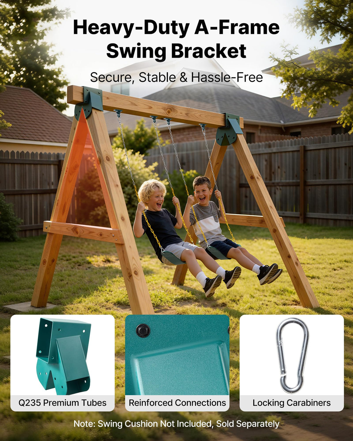 VEVOR double-seat bracket enabling two users to share swinging