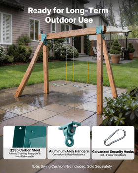 VEVOR powder-coated frame enhances durability and weather resistance
