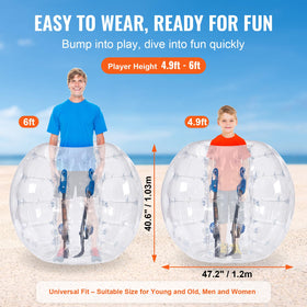 VEVOR zorb ball with integrated handles for safe grip during group games