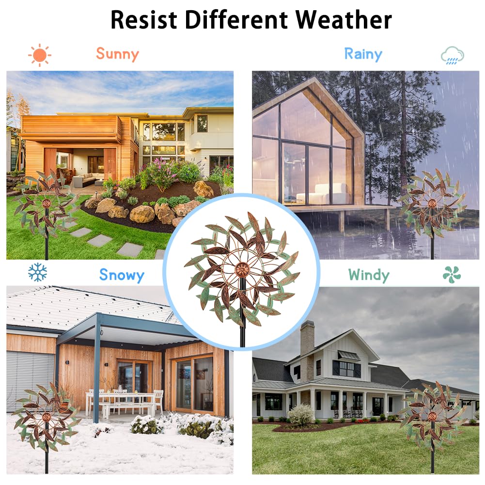 VEWOGARDEN 360° spinner uses anti-rust paint for durable outdoor use