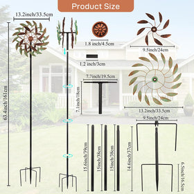 VEWOGARDEN 360° spinner stands 63 inches tall for a prominent yard focal point