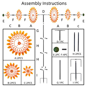 VEWOGARDEN outdoor spinner quick to assemble in minutes