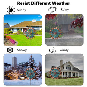 VEWOGARDEN wind spinner adds dynamic motion to garden or yard.