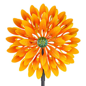 VEWOGARDEN sunflower wind spinner with six blades adds lively motion to your yard