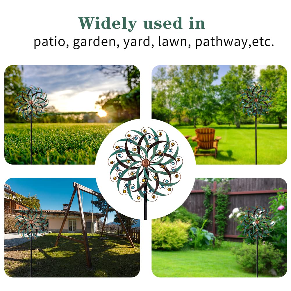 VEWOGARDEN wind spinner with four plug inserts ensures sturdy, stable setup.