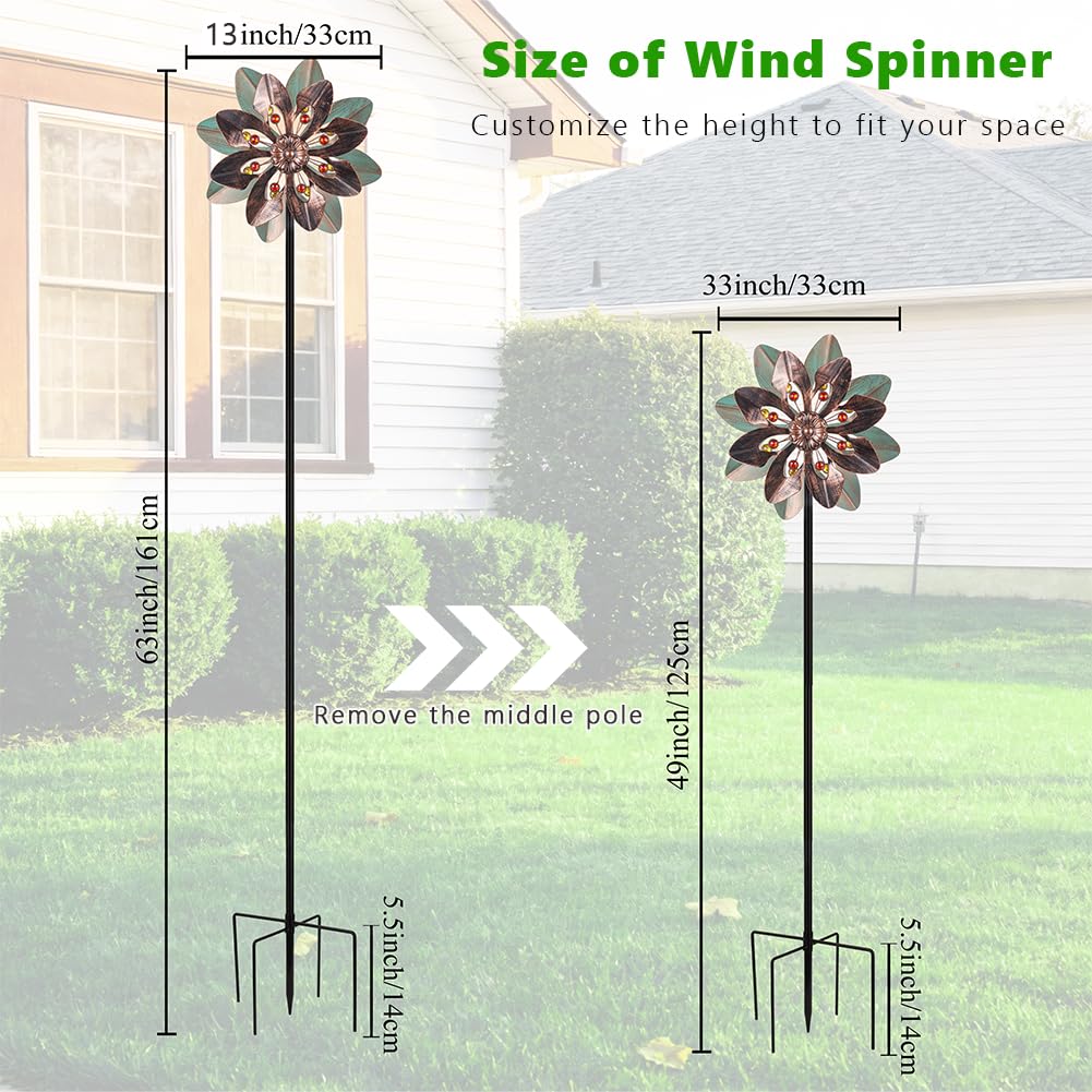VEWOGARDEN wind spinner delivers smooth, bidirectional rotation in any breeze.