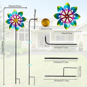 VEWOGARDEN wind spinner in sunlight showing color change